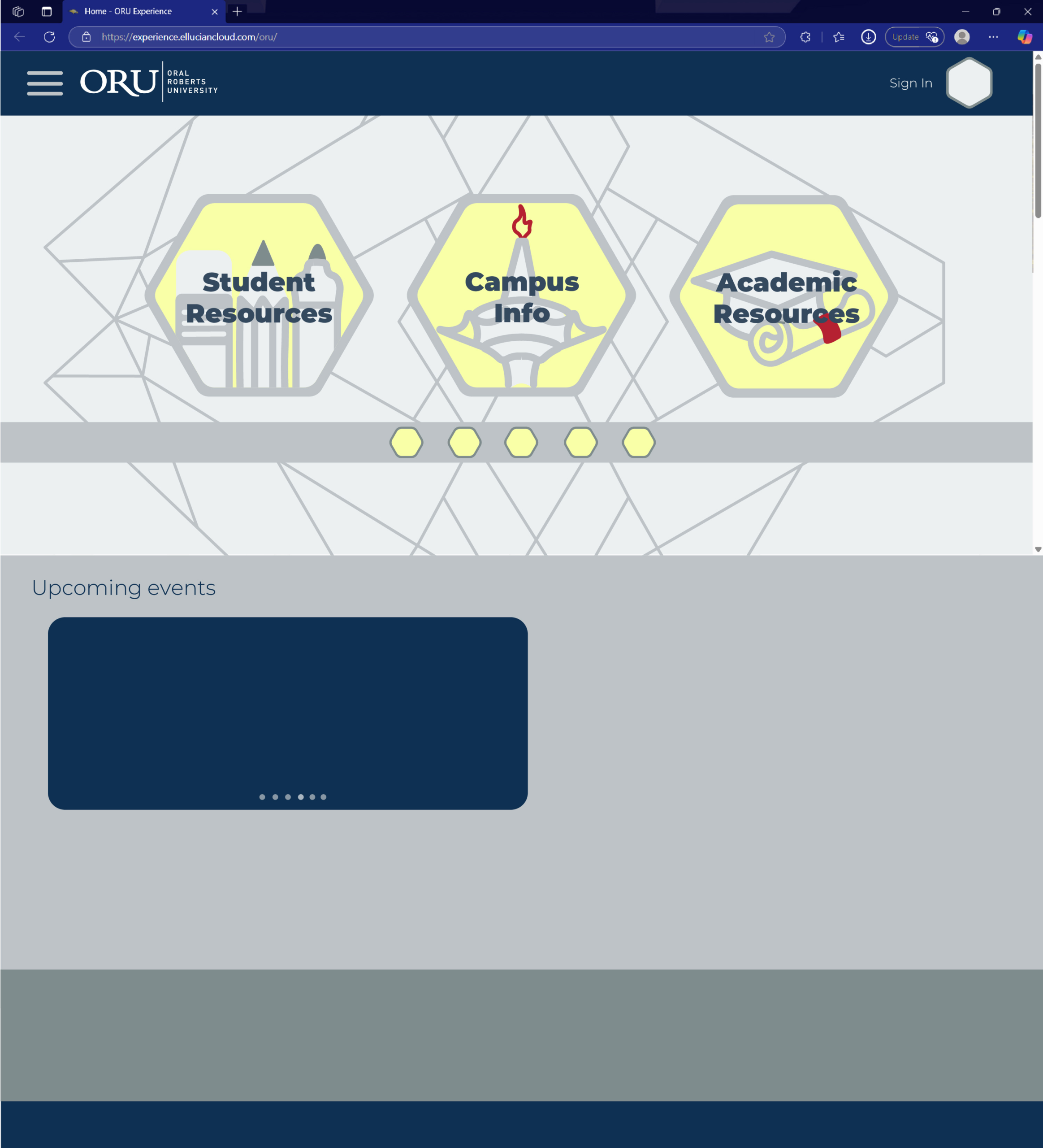Updated ORU Student Portal Concept